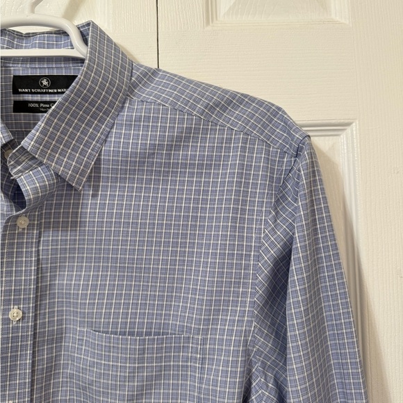 Hart Schaffner Marx Men’s Plaid Long Leeve Pima Cotton Button Down neck 17 - Picture 3 of 7